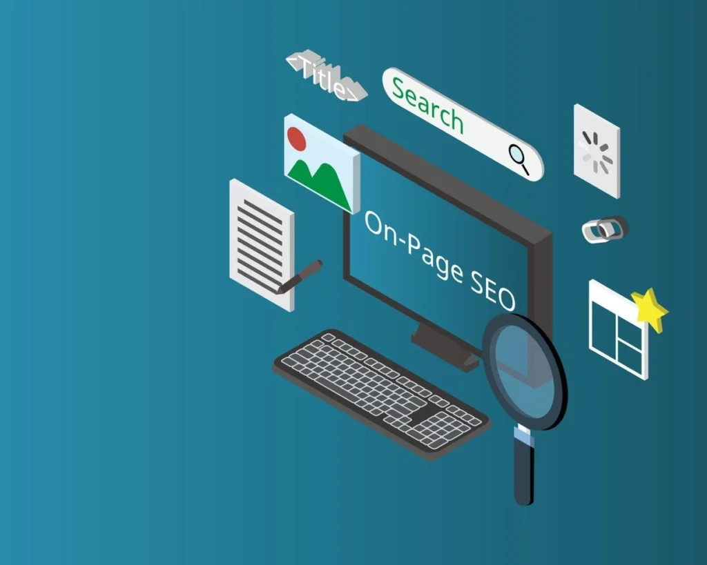 on-page-seo-focuses-on-optimizing-parts-of-your-website-that-are-within-your-control-vector